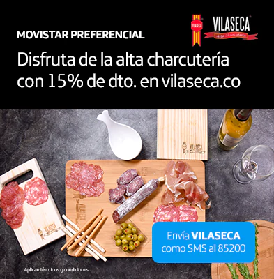 Banner movistar Disfruta de la alta charcutería
            con 15% de dto. en vilaseca.co