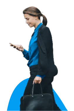 Woman checking phone