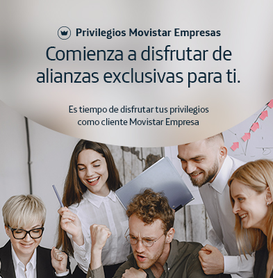 Banner movistar Disfruta privilegios exclusivos Porque tu emprendimiento merece más