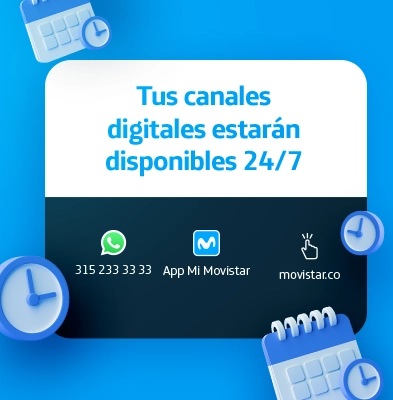 Banner movistar EN DICIEMBRE Nuestros horarios de atención en Centros de Experiencia cambian