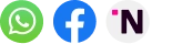 iconos de nequi, facebook y WhatsApp